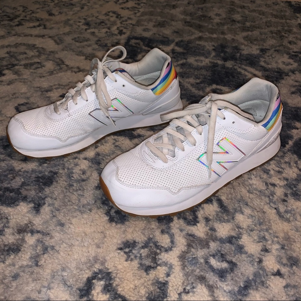 Mens Rare LGBTQ Holographic Trimmed Sneakers - Picture 5 of 10